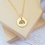 Yellow Gold Engraved Rainbow Necklace, thumbnail 1 of 6