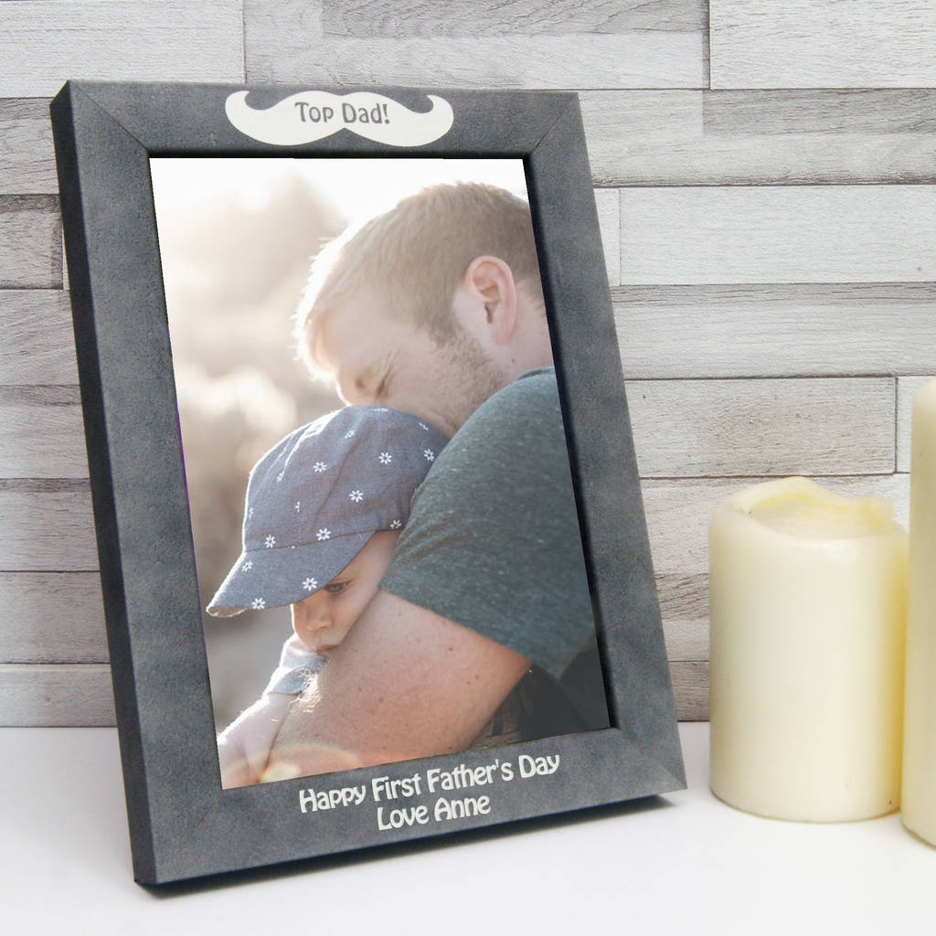 Personalised Stone Effect Father's Day Photo Frame, 1 of 4