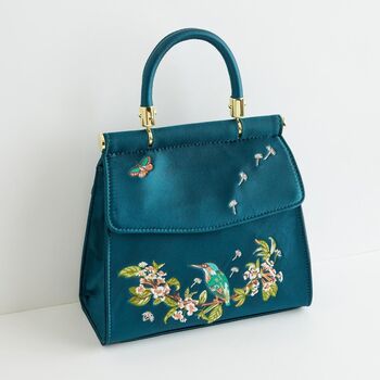 Morning Song Kingfisher Mini Teal Tote, 2 of 9
