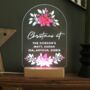 Personalised Christmas Poinsettia Design LED Light, thumbnail 3 of 6