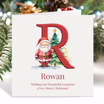Personalised Red Christmas Card For Child, 5 of 7