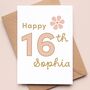 Personalised Daisy Birthday Card 16th, 18th, 21st, 30th, Daughter, Sister, Friend, Niece, Granddaughter, Flower, thumbnail 2 of 5