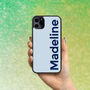 Bold Typography Name iPhone Case 12 13 14 15 Se, thumbnail 2 of 7