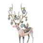Pink Scandi Christmas Reindeer Decoration, thumbnail 2 of 3