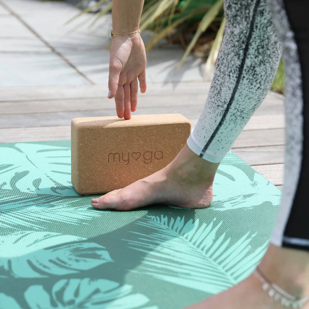 Personalised Cork Yoga Block By Lisa Angel