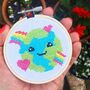 Love The Planet Mini Cross Stitch Kit, thumbnail 1 of 1