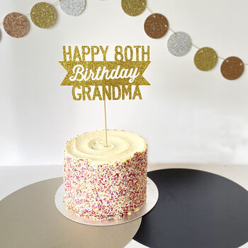 Personalised 80th Birthday Cake Topper, 2 of 8