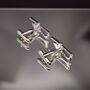 Helicopter Silver Cufflinks Gift Pilot, thumbnail 2 of 5