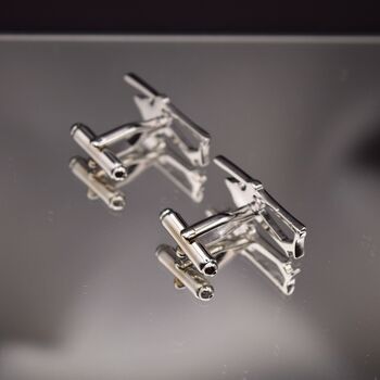 Helicopter Silver Cufflinks Gift Pilot, 2 of 5