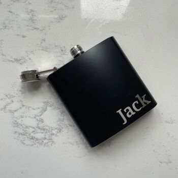 Personalised Stainless Steel Drinks Hip Flask, 4 of 7