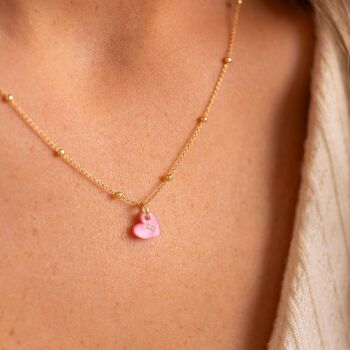 Personalised Mini Heart Initial Necklace, 4 of 12