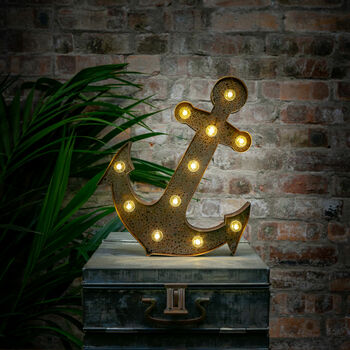 Large Rusty Anchor LED Light, 5 of 6