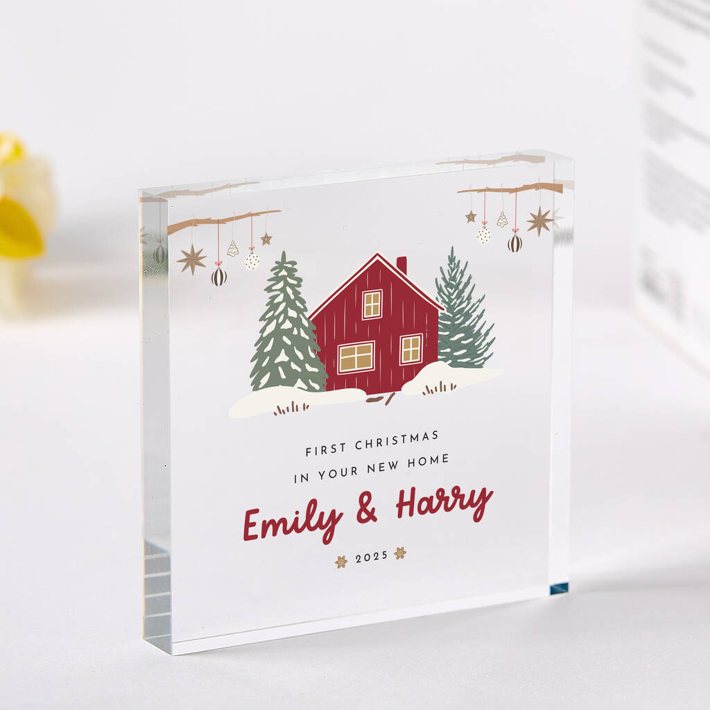 First Christmas In New Home Plaque For Couple, 1 of 4