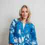 Serendipty Kimono Short Blue Palm, thumbnail 1 of 2