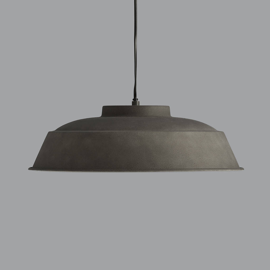 Edmund Cement Grey Pendant Light By horsfall & wright