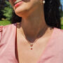 18k Gold Vermeil Plated Pearl Necklace, thumbnail 2 of 8