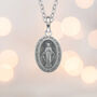 Personalised Oxidised Miraculous Medal Necklace, thumbnail 1 of 12