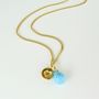 Heart Gold Plated Necklace With Gemstone, thumbnail 10 of 12