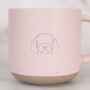 Cockapoo/ Cavapoo/ Maltipoo Engraved Pink Ceramic Tea/ Coffee Mug, thumbnail 2 of 5