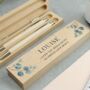 Personalised Botanical Wooden Pen And Pencil Set, thumbnail 3 of 3