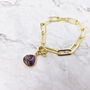 18ct Gold Plated Amethyst February Birthstone Bracelet, thumbnail 2 of 5