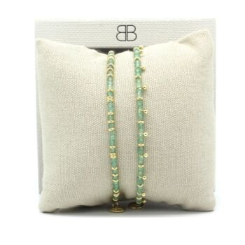 Serenity Blue/Green Tone Stack Bracelets, 6 of 12