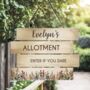 Customised Wooden Floral Garden Sign, thumbnail 1 of 3