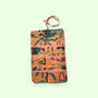 Cotton Jewellery Roll | Jungle Animal Print In Peach, thumbnail 3 of 7