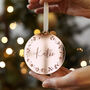 Rose Gold Personalised Christmas Bauble, thumbnail 1 of 3