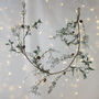 White Berry Garland With Frosted Leaves, thumbnail 1 of 6