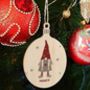 Personalised Christmas Gonk Wooden Bauble, thumbnail 9 of 10
