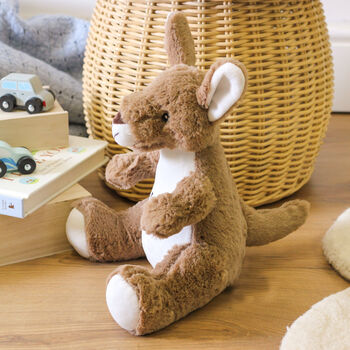 Personalised Kangaroo Soft Toy Teddy Bear For Children, 5 of 7