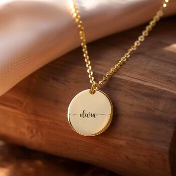 Personalised Disc Name Necklace, 3 of 10