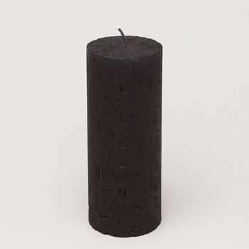 G Decor Adelle Obsidian Matte Signature Waxwork Pillar Candle In Deep Black, 5 of 5