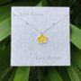 Buttercup Yellow Flower Delicate Pendant Necklace, thumbnail 3 of 4