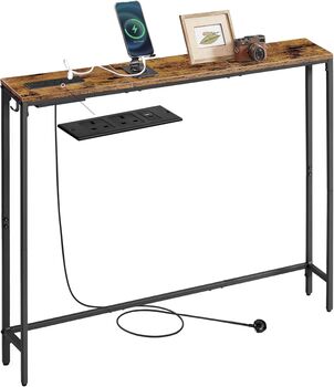 Console Table Slim Sofa Table With Charging Station, 5 of 5
