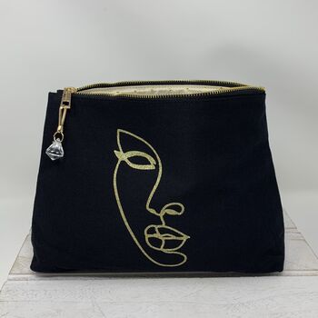 Glitter Abstract Face Cosmetic Bag, 4 of 7