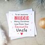 Funny Niece Christmas Card From Uncle, thumbnail 1 of 3