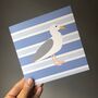 Coastal Seagull Greeting Card, thumbnail 2 of 2