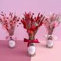 Valentines Dried Flower Gift With Vase, thumbnail 7 of 8