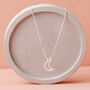 Sterling Silver Moon Necklace, thumbnail 3 of 6