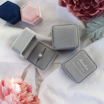 Proposal Grey Engagement Ring Box, 4 of 7