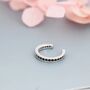 Black Cz Ear Cuff In Sterling Silver, thumbnail 6 of 12