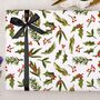 Three Sheets Of Traditional Mistletoe Botanical Christmas Wrapping Paper, thumbnail 2 of 2