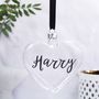 Personalised Mono Heart Bauble, thumbnail 4 of 5