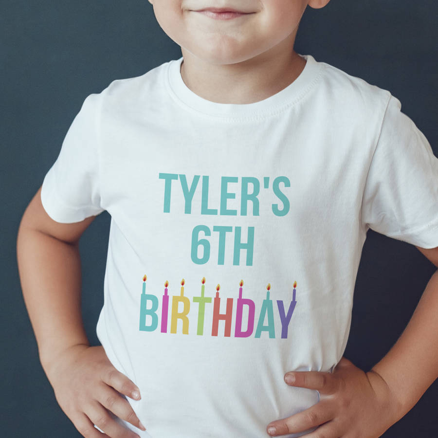 Children s Personalised Birthday T Shirt By Sarah Hurley