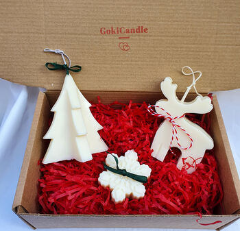 Handmade Christmas Soy Wax Candle Gift Set, 4 of 5