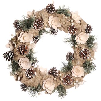 Natural Winter Roses Wreath, 2 of 6
