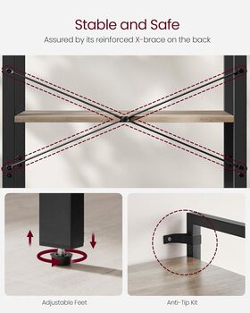 Four Tier Industrial Bookshelf Storage Unit, 6 of 7