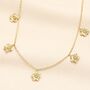 Stainless Steel Blossom Flower Pendant Necklace In Gold, thumbnail 1 of 2